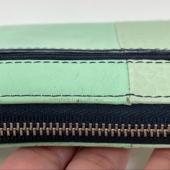 Fossil Wallet Wristlet Clutch Colorblock Leather - Picture 9 of 10